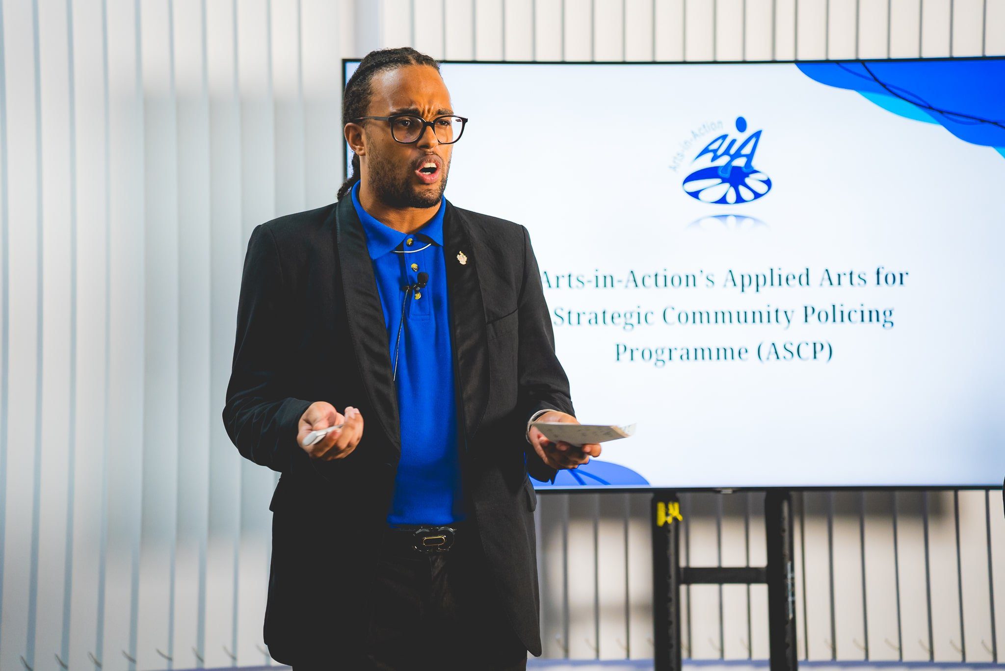 Arts in Action presents its project to the EPIC grant judging panel on 11 September at Digicel Headquarters, Port of Spain.