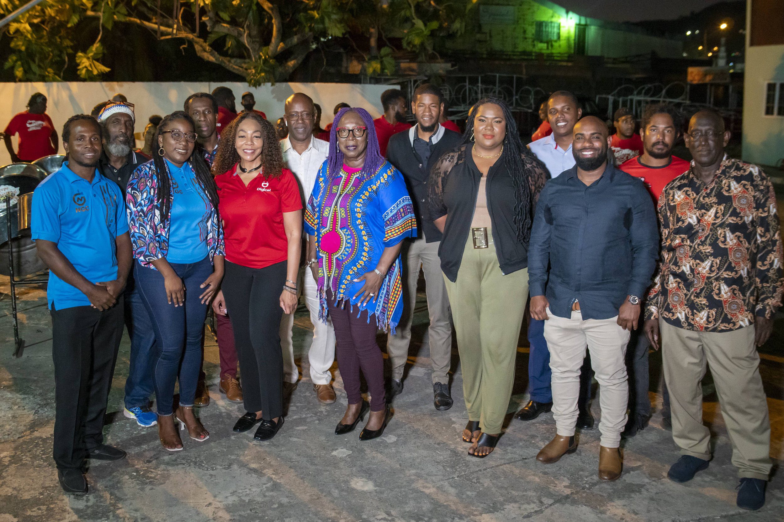 Stakeholders came together at Curepe Scherzando Panyard on Wednesday 6 March 2024 to celebrate the launch of Technology in Education Centres at Curepe Scherzando, T&TEC Tropical Angel Harps, NGC Couva Joylanders and NLCB Fonclaire panyards.