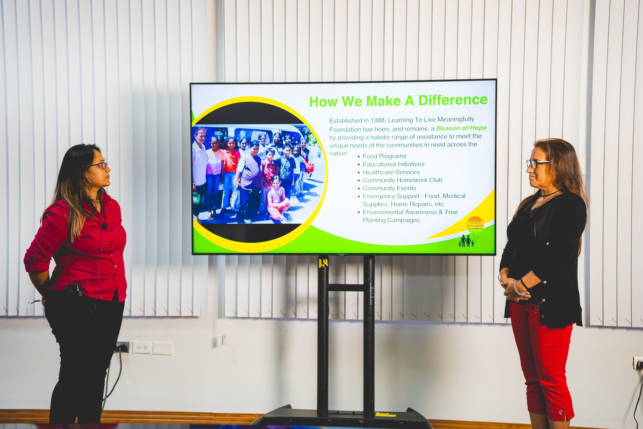 Making a difference everyday: The NGO Living Life Meaningfully delves into the organisation’s history in its pitch presentation to the EPIC judges on 11 September.