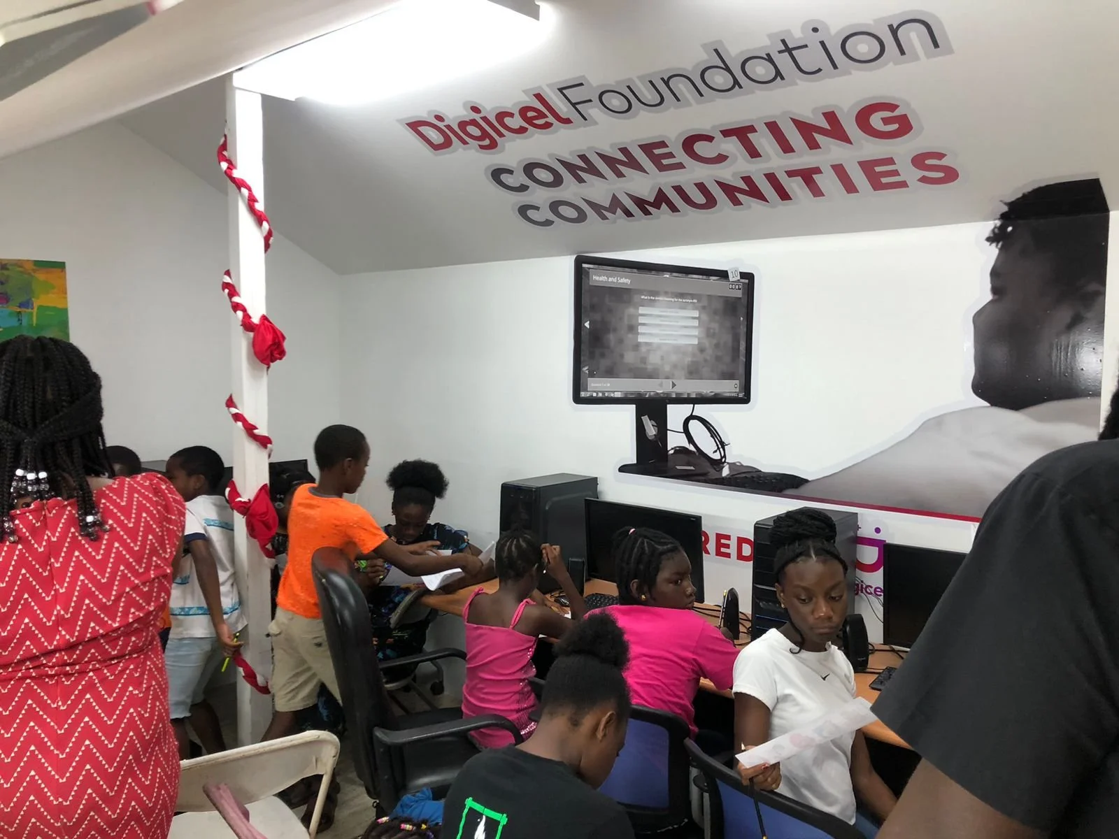 Eight Steelbands will open tech centres for their youth community modelled after this one at the Tobago Panthers Steel Orchestra pan yard which opened in 2022.