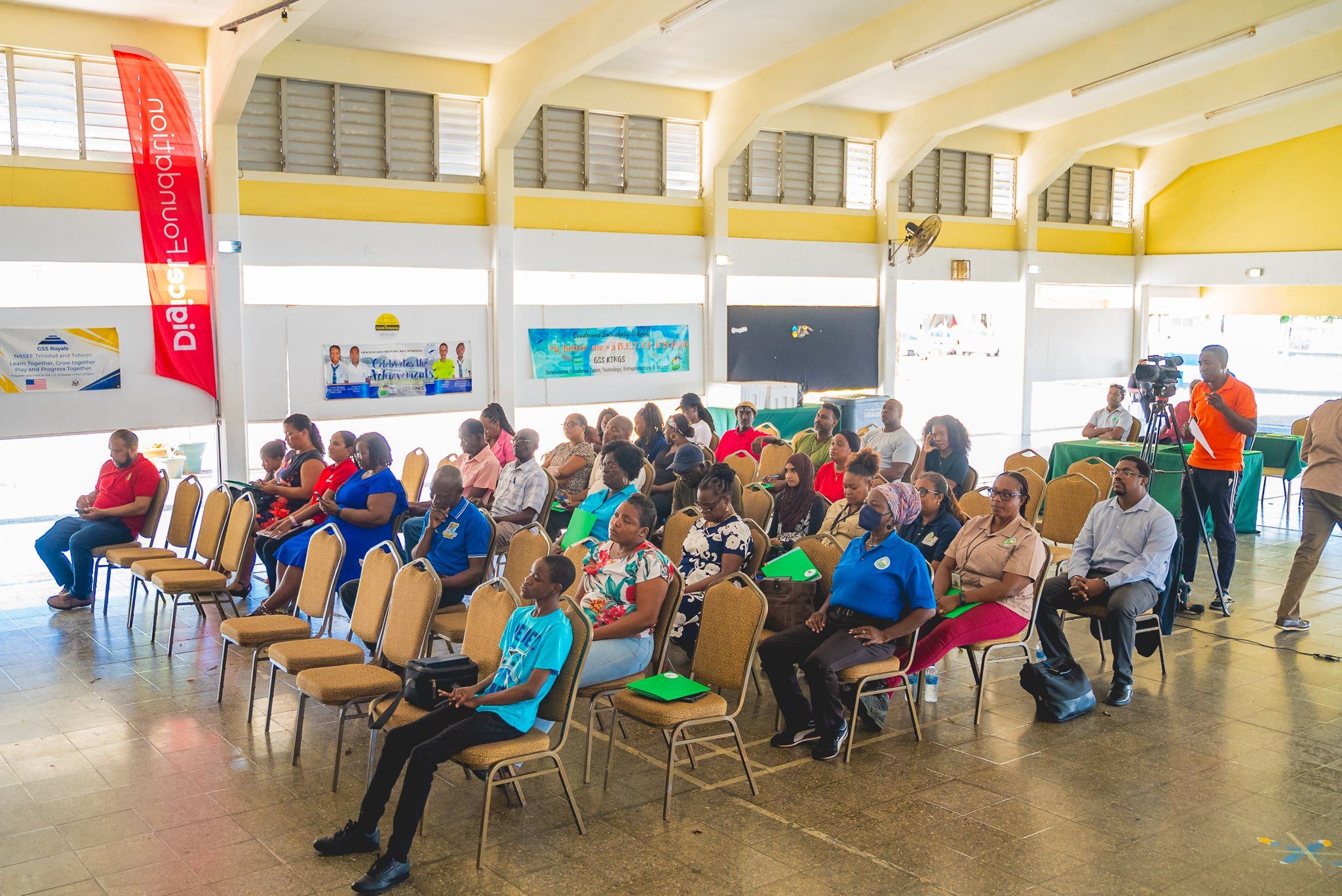 Farmers and stakeholders were introduced to the bird wailer deterrent system in an event at Goodwood Secondary School, Tobago, on Tuesday 12 March 2024.