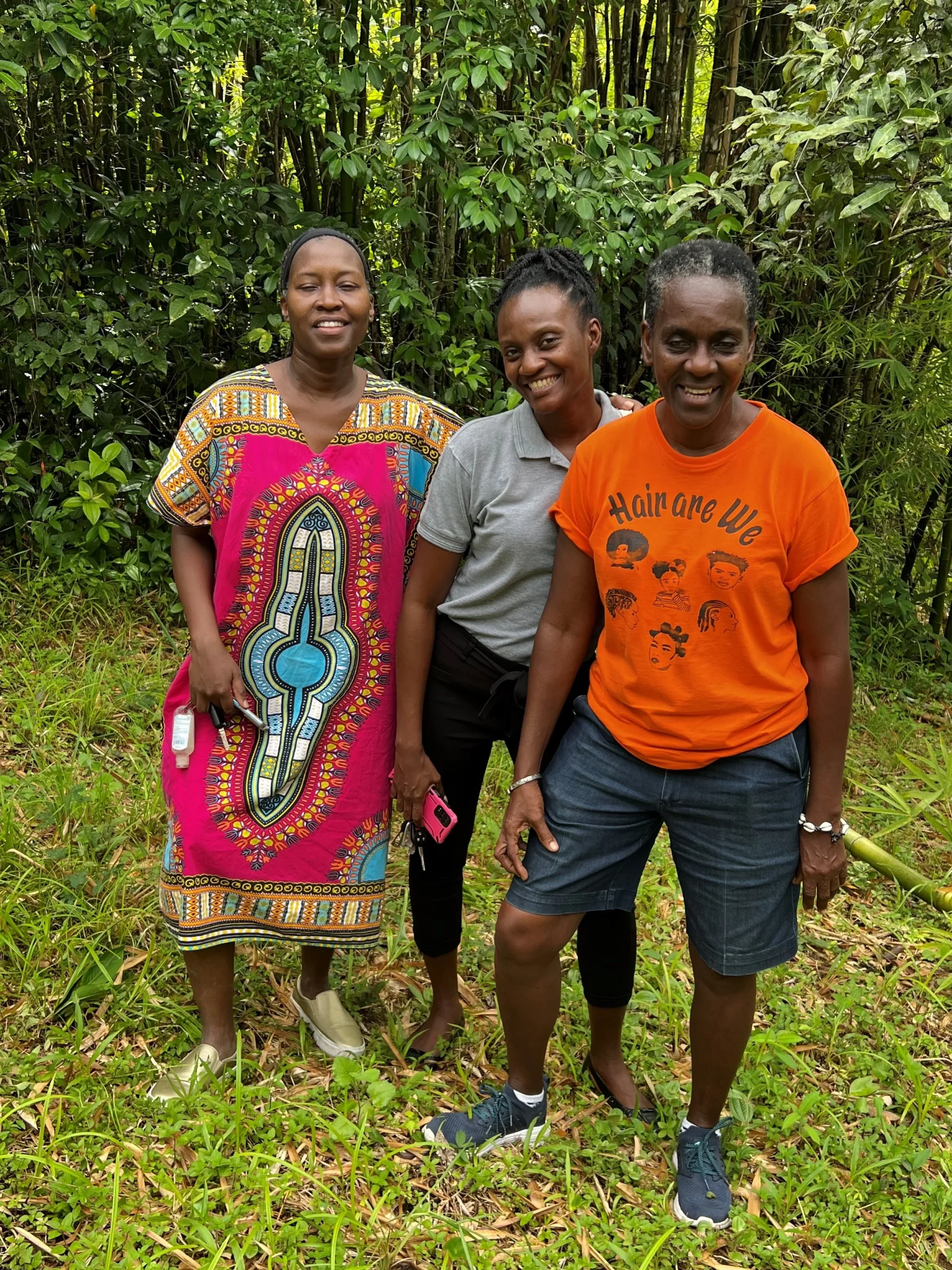 - Members of The Traditional Afrikan Women's Organization (L-R) Stacy Hazel, Olafemi Rudder-Thomas and Akende Rudder will launch an ‘Afrikan women in Bees Initiative’ in Caura Village, Tunapuna, with the 2023 EPIC Grant from Digicel Foundation and Shell.