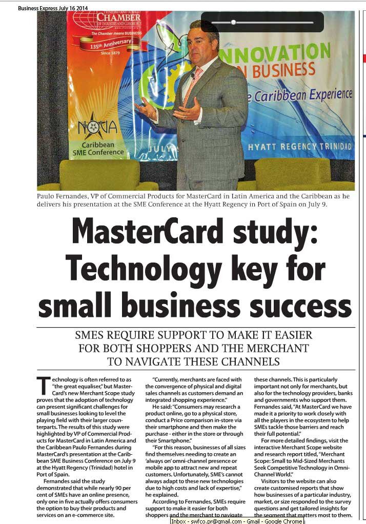 MasterCard study: Technology key for Small Business Success