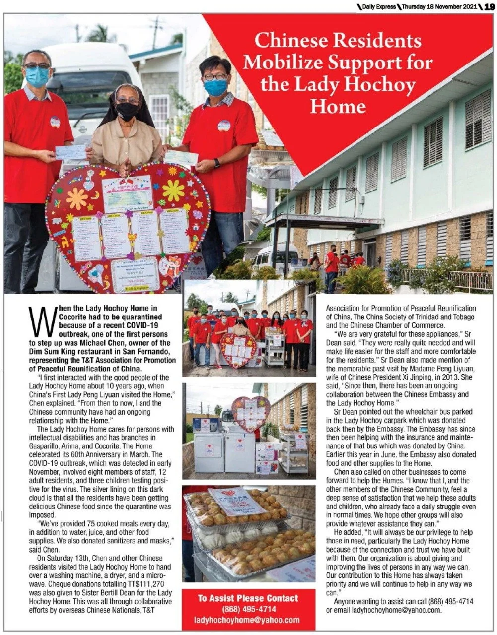 Chinese Embassy- Chinese Residents Mobilize Support for the Lady Hochoy Home